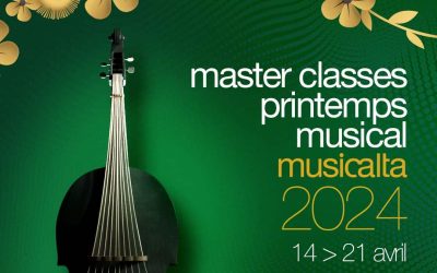 Les masters classes du Printemps Musical 2024 auront lieu du 14 au 21 avril 2024